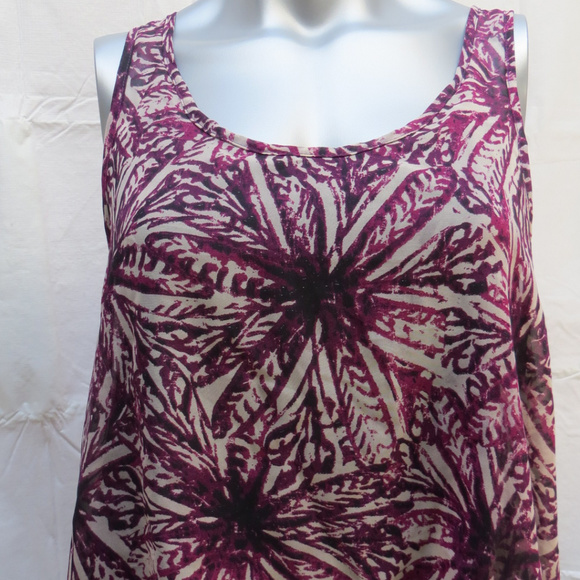 Mudd Mauve Layer Hi-Low Chiffon Cami Size L NWT - Picture 2 of 7